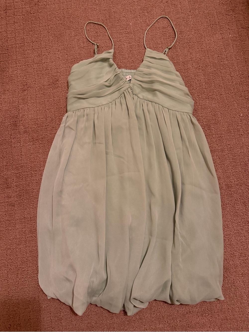 Women’s Sage Green Spaghetti Strap Party Dress